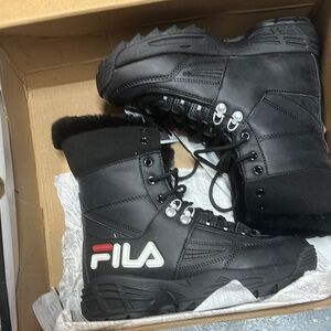 Fila Black Winter Boots with Logo